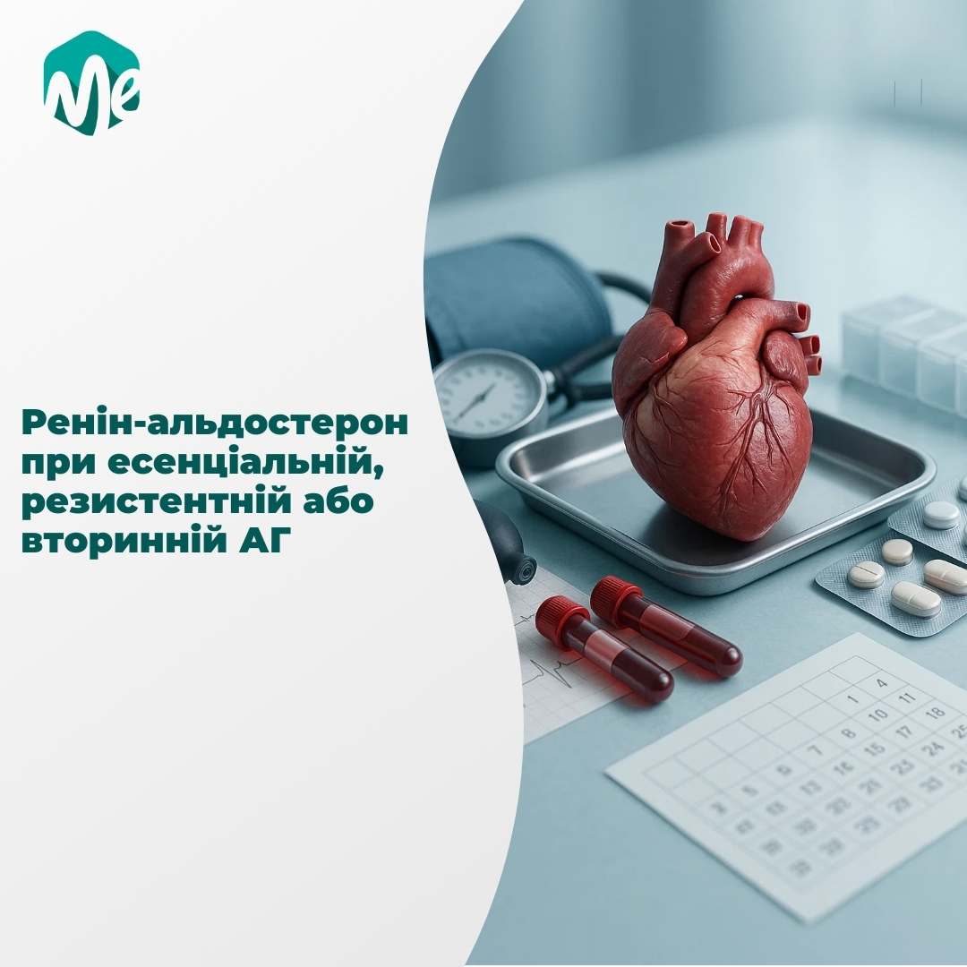 Ренін-альдостерон при есенціальній, резистентній або вторинній АГ